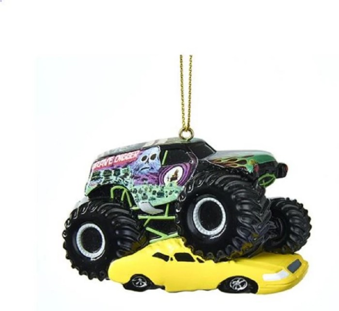 Monster jam christmas ornament