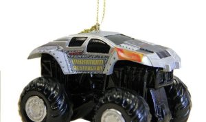 Monster jam christmas ornament