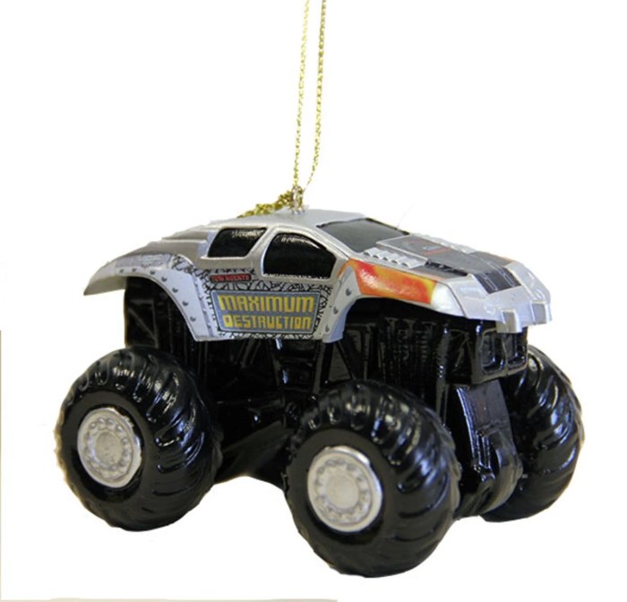 Monster jam christmas ornament