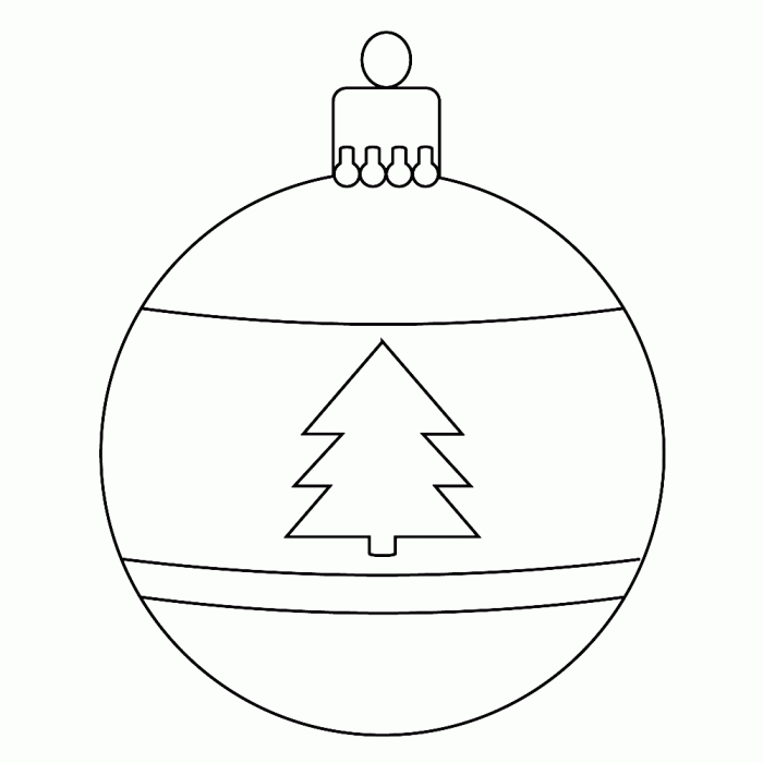 Printable christmas ornament coloring pages