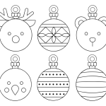 Printable christmas ornament coloring pages