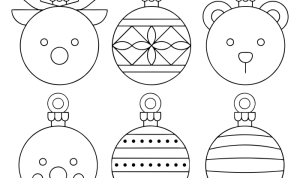 Printable christmas ornament coloring pages