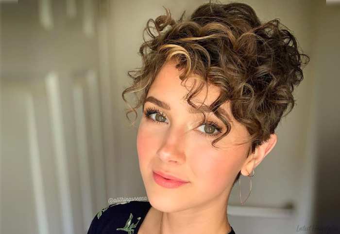 Curly hairstyles for very short hair