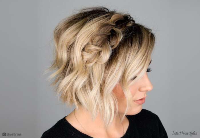 Braid hairstyles with short hair