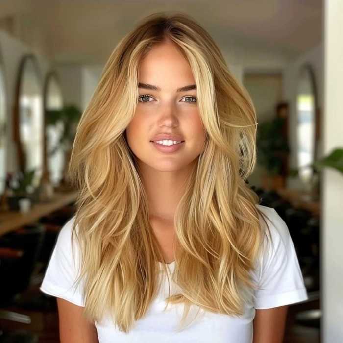 Blonde long hair hairstyles